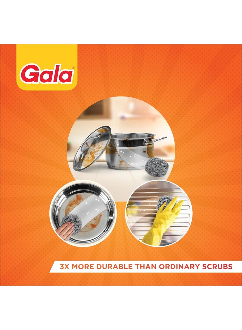 Gala Steel Scrubber Combo Set (Pack of 6) - Image 3